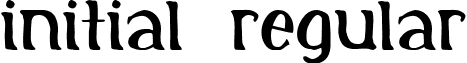 Initial Regular font - initial.ttf