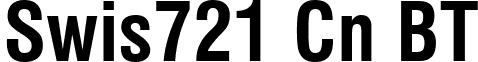 Swis721 Cn BT font - swiss 721 bold condensed bt.ttf