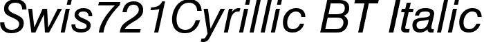 Swis721Cyrillic BT Italic font - tt6814m_.ttf