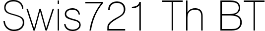 Swis721 Th BT font - swiss 721 thin bt.ttf