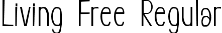 Living Free Regular font - livingfree.ttf