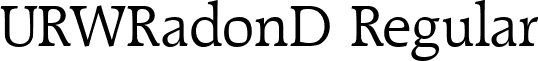 URWRadonD Regular font - URWRadonD.ttf