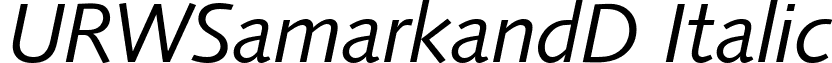 URWSamarkandD Italic font - URWSamarkandDItalic.ttf