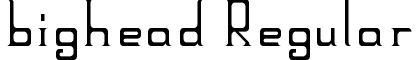 bighead Regular font - big_head.ttf