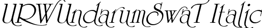 URWUndarumSwaT Italic font - URWUndarumSwaTItalic.ttf