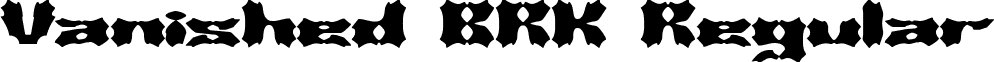 Vanished BRK Regular font - VanishedBRK.ttf