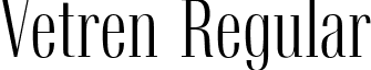 Vetren Regular font - VETREN.ttf