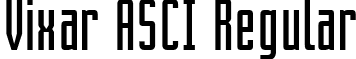 Vixar ASCI Regular font - VixarASCI.ttf