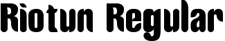 Riotun Regular font - Riotun2.ttf