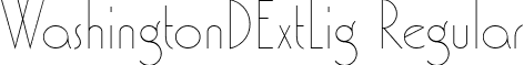 WashingtonDExtLig Regular font - WashingtonDExtLig.ttf