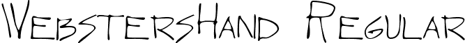 WebstersHand Regular font - WebstersHand.ttf