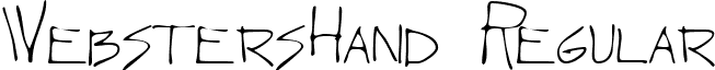 WebstersHand Regular font - webstershandregular.ttf