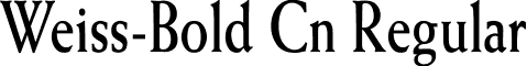 Weiss-Bold Cn Regular font - weiss.ttf