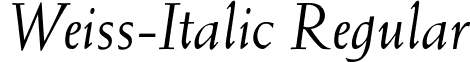 Weiss-Italic Regular font - weissit.ttf