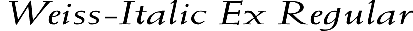 Weiss-Italic Ex Regular font - weiss.ttf