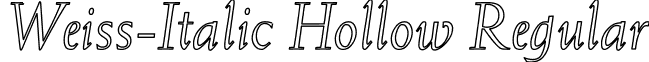 Weiss-Italic Hollow Regular font - Weiss-Italic Hollow.ttf