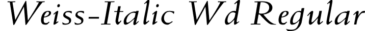Weiss-Italic Wd Regular font - weiss.ttf