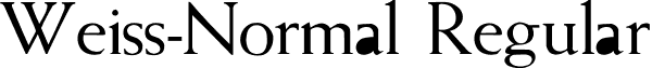 Weiss-Normal Regular font - WEISS.ttf