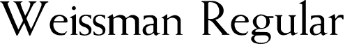 Weissman Regular font - WEISSM.ttf