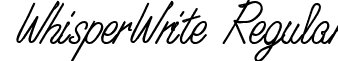 WhisperWrite Regular font - CW.ttf