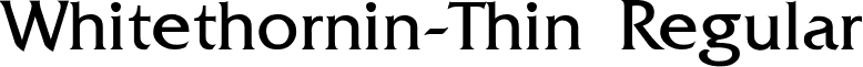 Whitethornin-Thin Regular font - whiteth.ttf