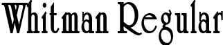 Whitman Regular font - Whitman.ttf