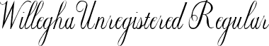 Willegha Unregistered Regular font - WilleghaUnregistered.ttf