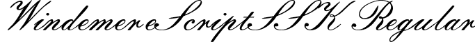 WindemereScriptSSK Regular font - WindemereScriptSSK.ttf