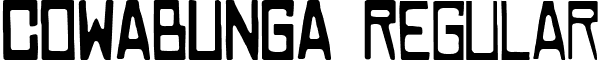 COWABUNGA Regular font - COWABUNGA.ttf