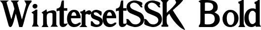 WintersetSSK Bold font - wintersetsskbold.ttf