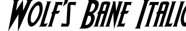 Wolf's Bane Italic font - Wolf4i.ttf