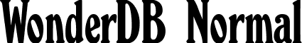 WonderDB Normal font - WonderDBNormal.ttf