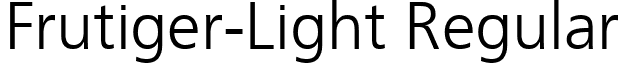 Frutiger-Light Regular font - unicode.frutigel.ttf