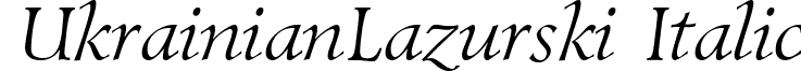 UkrainianLazurski Italic font - ILAZURSK.ttf