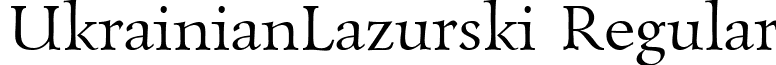 UkrainianLazurski Regular font - NLAZURSK.ttf