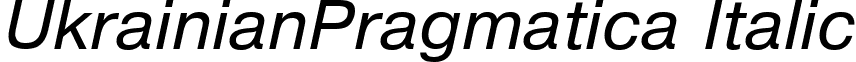 UkrainianPragmatica Italic font - UkrainianPragmatica Italic.ttf