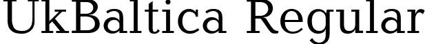 UkBaltica Regular font - UKBALTIC.ttf