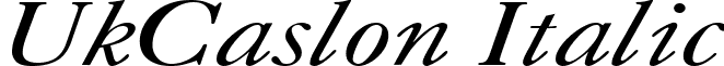 UkCaslon Italic font - ICASLON.ttf