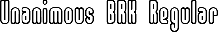 Unanimous BRK Regular font - UNANIMO.ttf
