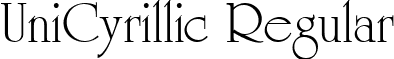 UniCyrillic Regular font - UNICYR.ttf