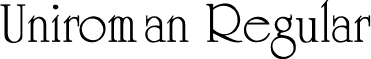Uniroman Regular font - UNIROM.ttf