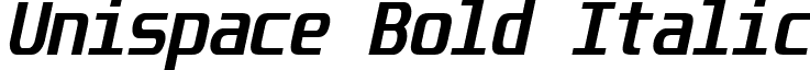 Unispace Bold Italic font - unispace bd it.ttf