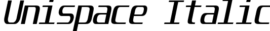 Unispace Italic font - unispace_italic.ttf