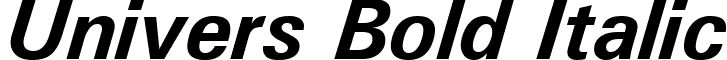 Univers Bold Italic font - UNVR66W.TTF