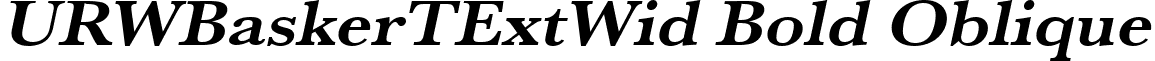 URWBaskerTExtWid Bold Oblique font - URWBaskerTExtWidBoldOblique.ttf