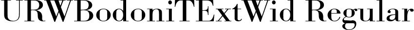 URWBodoniTExtWid Regular font - URWBodoniTExtWid.ttf