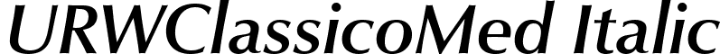 URWClassicoMed Italic font - URWClassicoMedItalic.ttf