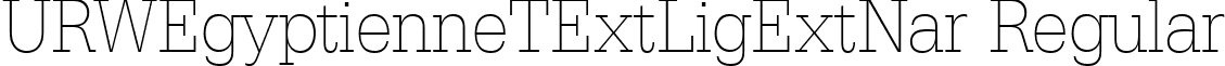 URWEgyptienneTExtLigExtNar Regular font - URWEgyptienneTExtLigExtNar.ttf