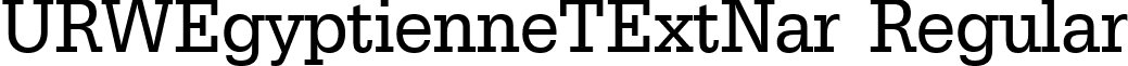 URWEgyptienneTExtNar Regular font - URWEgyptienneTExtNar.ttf