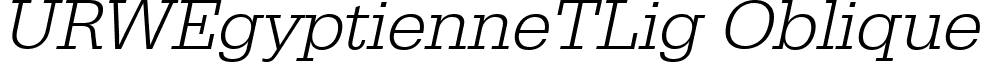 URWEgyptienneTLig Oblique font - URWEgyptienneTLigOblique.ttf
